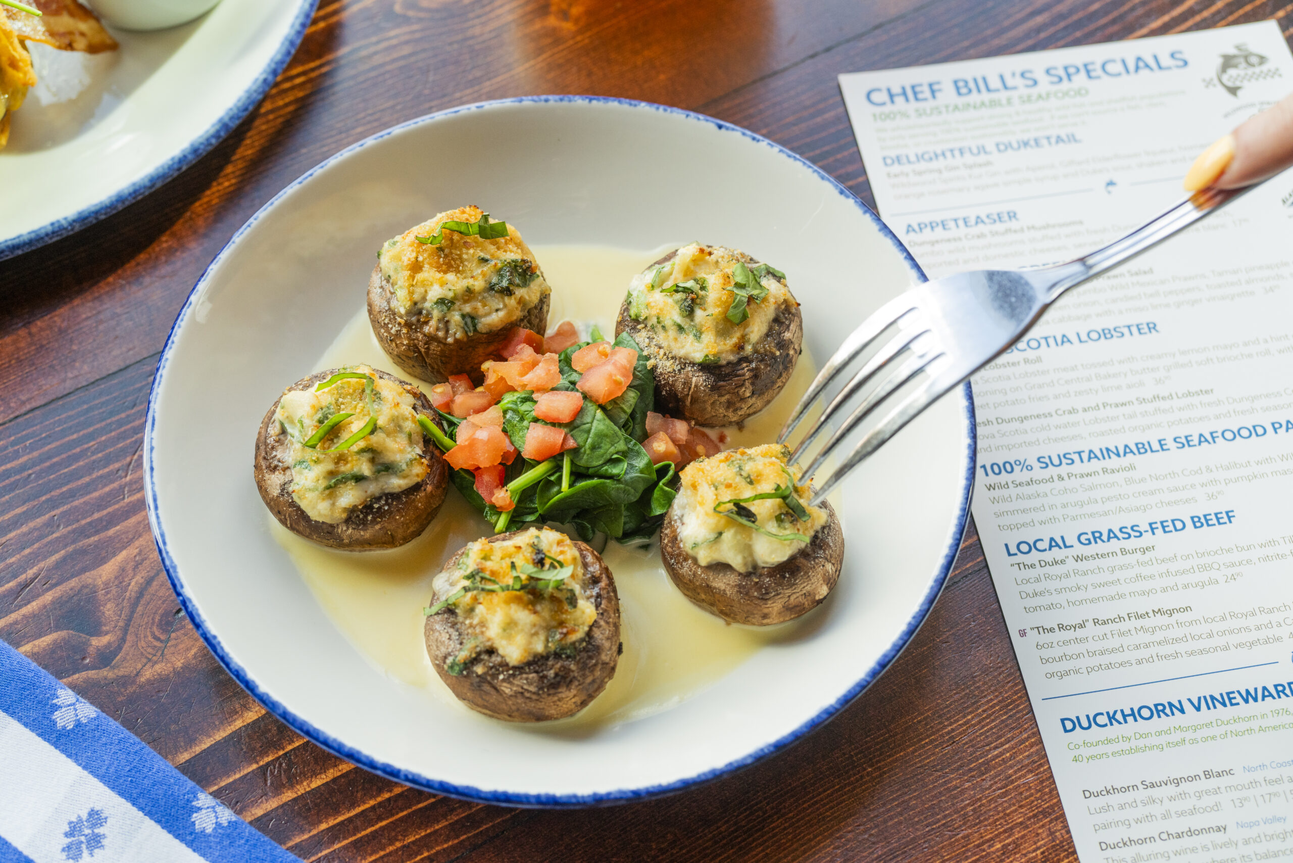 Dungeness Crab Stuffed Mushrooms